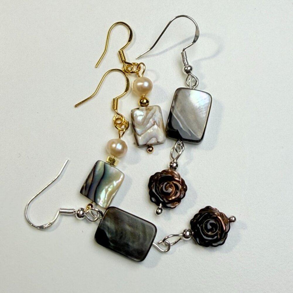black mother of pearl earrings